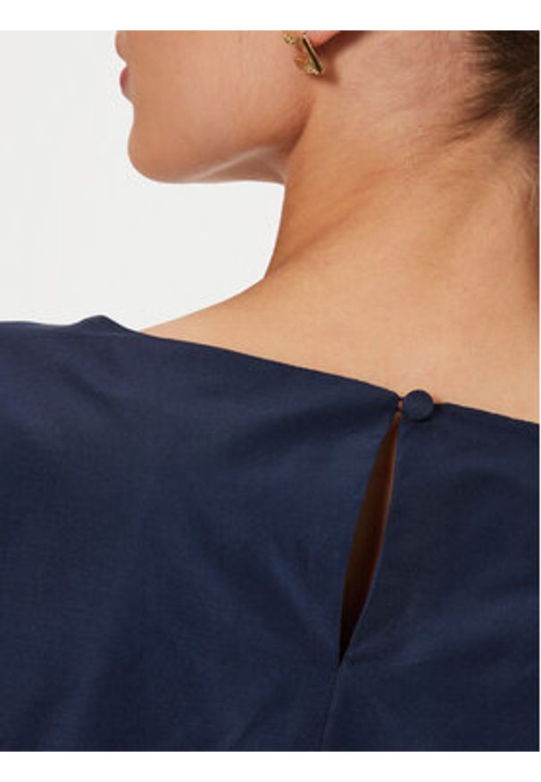 Weekend Max Mara Bluzka Parana 2425166021 Granatowy Relaxed Fit. Kolor: niebieski. Materiał: bawełna, syntetyk