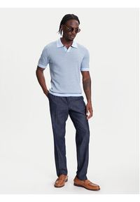 United Colors of Benetton - United Colors Of Benetton Polo 1094K301J Niebieski Regular Fit. Typ kołnierza: polo. Kolor: niebieski. Materiał: bawełna