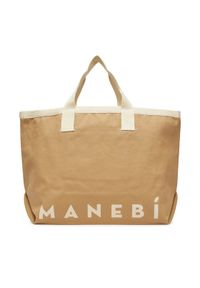 Manebi Torebka B 0.4 EY Beżowy. Kolor: beżowy