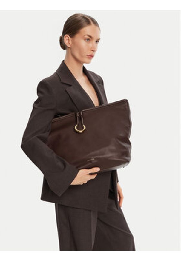 Coccinelle Torebka Bag Smoth L E1 T1F 11 01 01 Brązowy. Kolor: brązowy. Materiał: skórzane