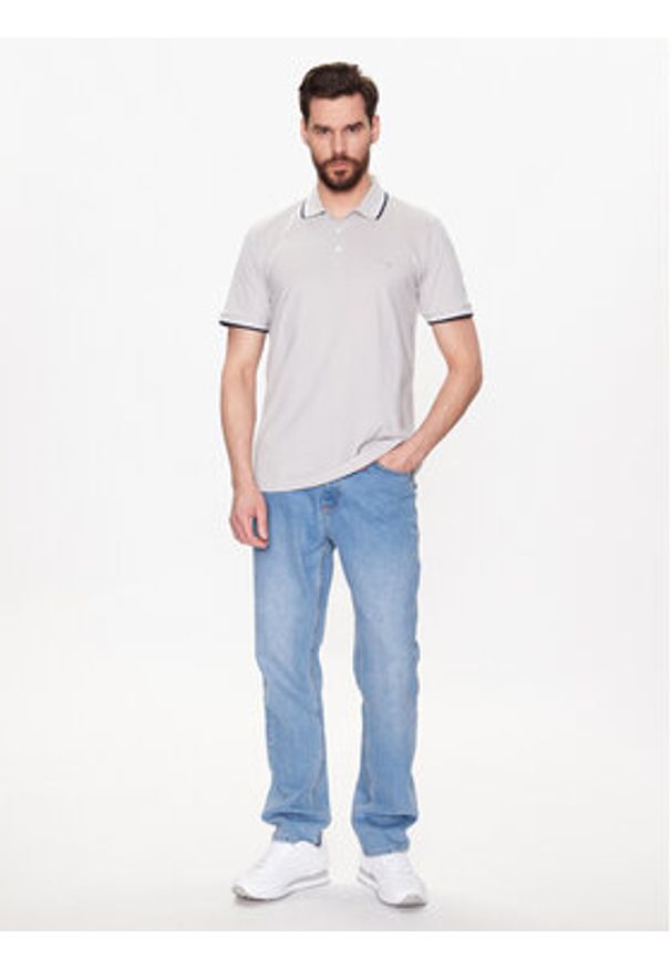 Lindbergh Polo 30-404000 Szary Regular Fit. Typ kołnierza: polo. Kolor: szary. Materiał: bawełna, syntetyk