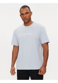 Calvin Klein T-Shirt Hero K10K111346 Błękitny Regular Fit. Kolor: niebieski. Materiał: bawełna