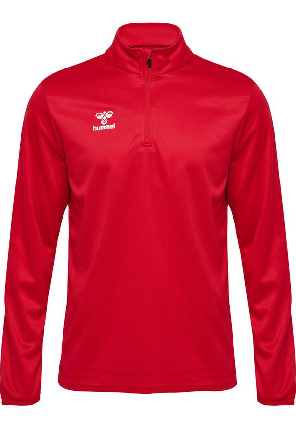 Hummel - Bluza hmlESSENTIAL HALF-ZIP. Kolor: czerwony, wielokolorowy, różowy