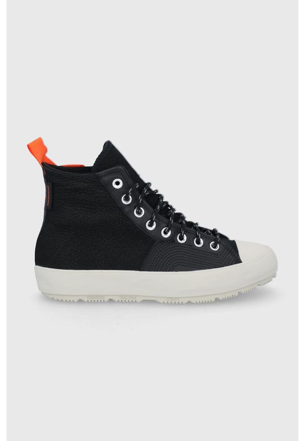 Converse - Trampki skórzane. Nosek buta: okrągły. Zapięcie: sznurówki. Kolor: czarny. Materiał: skóra
