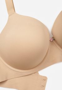 Born2be - Beżowy Gładki Biustonosz Klasyczny Idahlina. Kolor: beżowy. Wzór: gładki #2