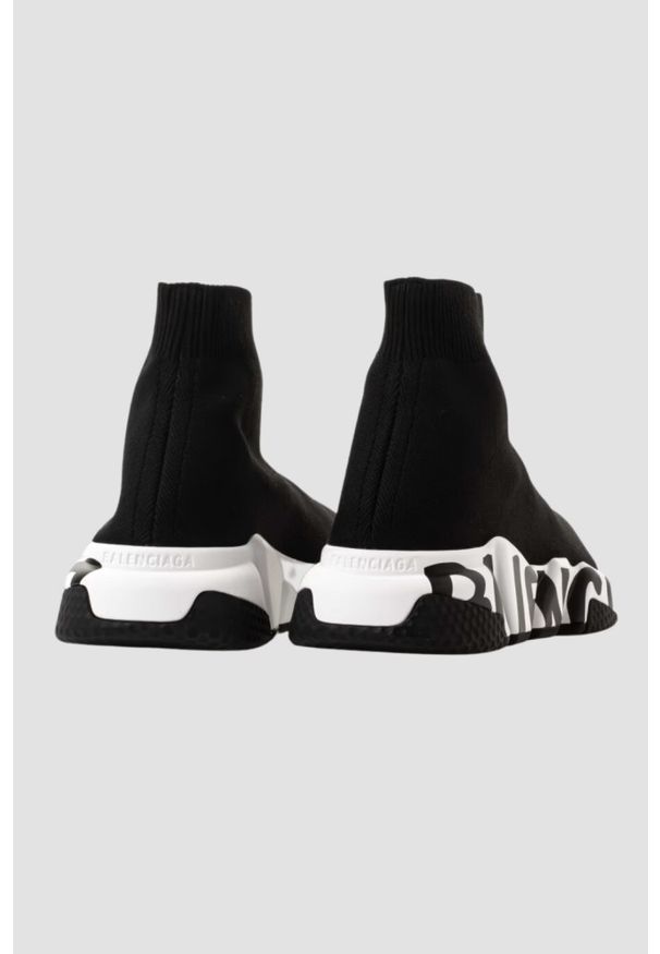 Balenciaga - BALENCIAGA Czarne buty SPEED LT GRAFFITI SNEAKERS. Kolor: czarny