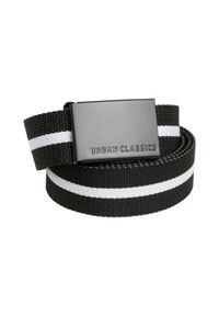 Urban Classics - Pas Biodrowy Męska W Paski Płótno. Kolor: biały, wielokolorowy, czarny. Wzór: paski