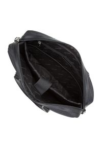 Wittchen - Męska torba na laptopa 15,6” z błyszczącym suwakiem czarna. Kolor: czarny. Materiał: poliester. Styl: elegancki