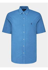 Polo Ralph Lauren Koszula 710798291016 Niebieski Slim Fit. Typ kołnierza: polo. Kolor: niebieski. Materiał: bawełna #5