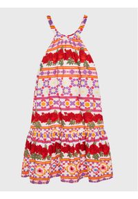 Guess Sukienka letnia J3GK33 WFBN0 Kolorowy Regular Fit. Materiał: wiskoza. Wzór: kolorowy. Sezon: lato