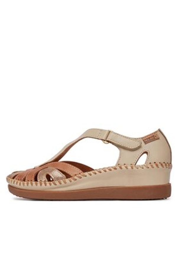 Pikolinos Sandały Cadaques W8K-1569C4 Beżowy. Kolor: beżowy. Materiał: skóra