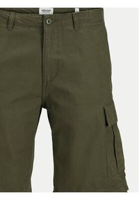 Jack & Jones - Jack&Jones Szorty materiałowe Jpstcole 12248685 Khaki Regular Fit. Kolor: brązowy. Materiał: bawełna