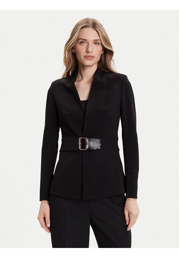 Rinascimento Marynarka CFC0126214003 Czarny Slim Fit. Kolor: czarny. Materiał: syntetyk
