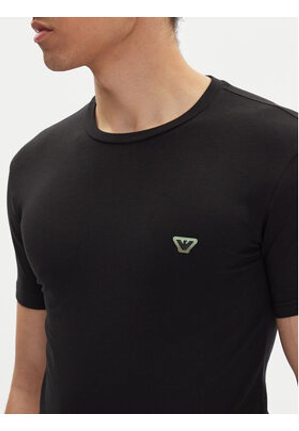 Emporio Armani Underwear T-Shirt EM000379 AF10784 UC001 Czarny Slim Fit. Kolor: czarny. Materiał: bawełna