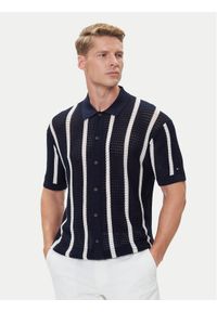 TOMMY HILFIGER - Tommy Hilfiger Koszula Vertical MW0MW41225 Granatowy Regular Fit. Kolor: niebieski. Materiał: bawełna