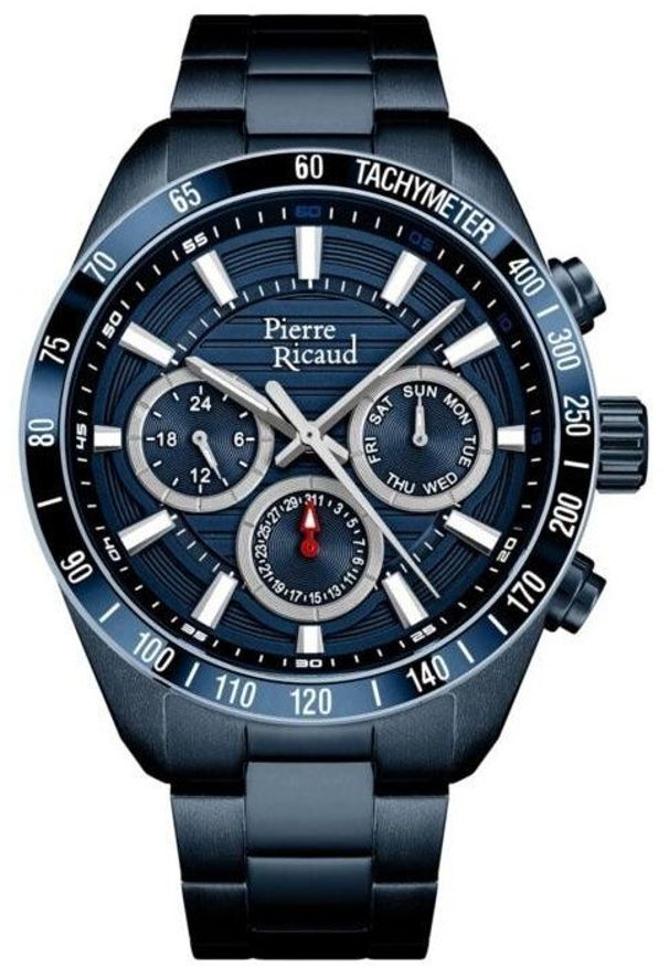 Zegarek męski Pierre Ricaud P97031.L115QF niebieski. Kolor: niebieski