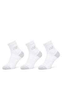 Zestaw 3 par wysokich skarpet unisex New Balance. Kolor: biały