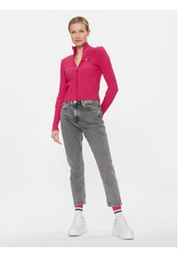 Tommy Jeans Sweter BadgeDW0DW16532 Różowy Slim Fit. Kolor: różowy. Materiał: syntetyk #4