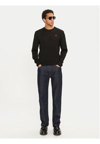 AMI PARIS Sweter BFHKS111.KN0025 Czarny Regular Fit. Kolor: czarny. Materiał: wełna