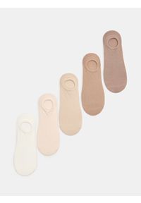 Sinsay - Skarpetki stopki 5 pack - beżowy. Kolor: beżowy #1