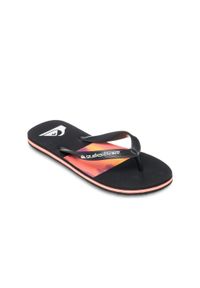 Quiksilver - Klapki dla Mężczyzn MOLOKAI STRIPE 25. Okazja: na plażę. Kolor: różowy. Materiał: guma, syntetyk, materiał. Styl: sportowy