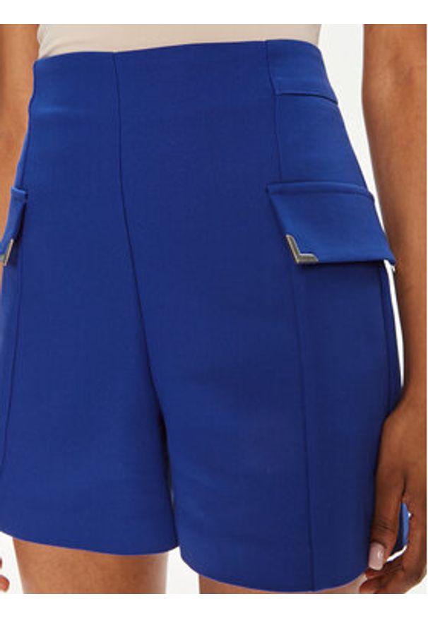 Morgan Szorty materiałowe 241-SHOPY.F Niebieski Slim Fit. Kolor: niebieski. Materiał: bawełna, syntetyk