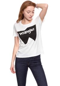 Wrangler - WRANGLER T SHIRT DAMSKI FESTIVAL TEE OFFWHITE W7016EV02