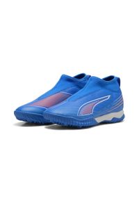 Puma - Młodzieżowe buty piłkarskie ULTRA 6 MATCH+ TT bez sznurowadeł PUMA. Kolor: czerwony, niebieski, wielokolorowy, biały. Szerokość cholewki: normalna. Sport: piłka nożna