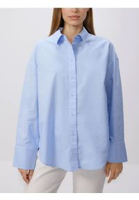 Reserved - Koszula z bawełny oxford - jasnoniebieski. Kolor: niebieski. Materiał: bawełna