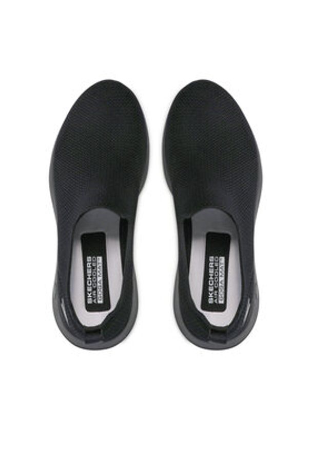 skechers - Skechers Półbuty Modulating 216170/BBK Czarny. Kolor: czarny. Materiał: materiał