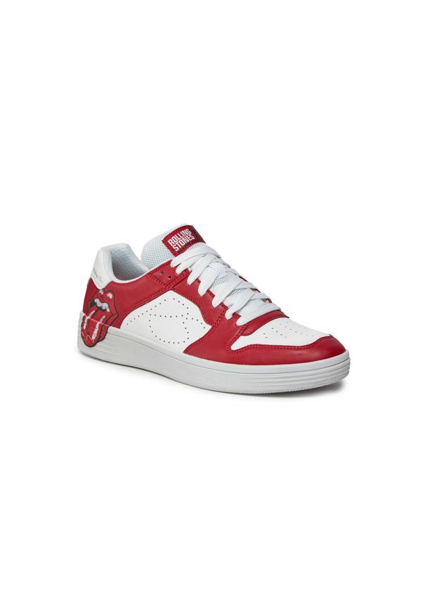 skechers - Buty do chodzenia męskie Skechers Palmilla Rolling Stones Marque. Kolor: biały. Materiał: syntetyk, materiał. Szerokość cholewki: normalna. Sport: turystyka piesza