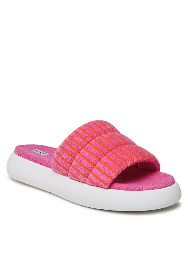 Klapki Toms Alpargata Mallow Slide 10019703 Pink Striped. Kolor: różowy. Materiał: materiał