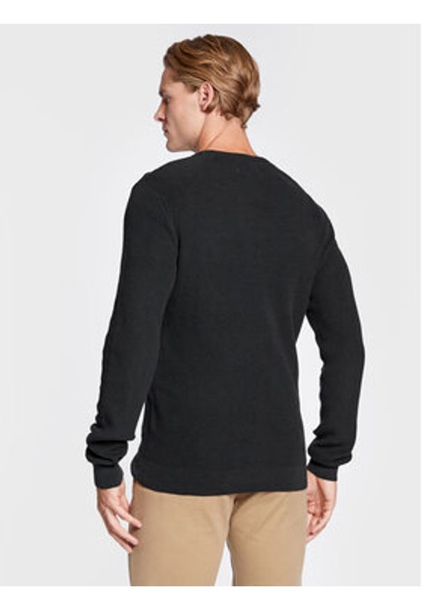 Blend Sweter 20714336 Czarny Regular Fit. Kolor: czarny. Materiał: bawełna