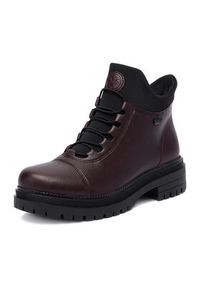 Rieker Trzewiki Y3163-35 Bordowy. Kolor: czerwony. Materiał: skóra, materiał #7