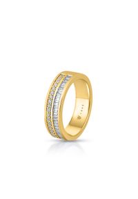 W.KRUK - Pierścionek złoty z diamentami. Materiał: złote. Kolor: złoty. Kamień szlachetny: diament, brylant #1