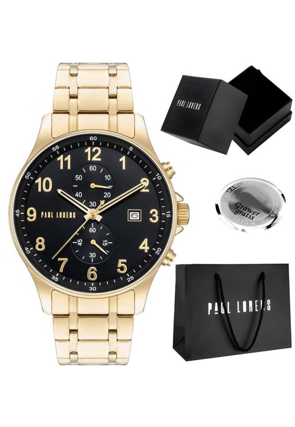 Zegarek męski Paul Lorens GHOST-1D1 Z GRAWEREM