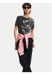 Desigual T-Shirt Mickey Drawing 24WWTKA1 Czarny Regular Fit. Kolor: czarny. Materiał: bawełna #5