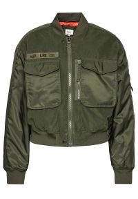 Lee - LEE SATEEN BOMBER DAMSKA KURTKA PRZEJŚCIOWA OLIVE GREEN L56EMMNX #6