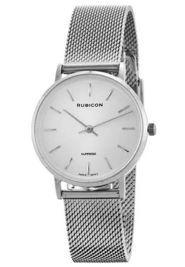 Rubicon - Zegarek damski RUBICON RNBD88 srebrny st - SZAFIR. Kolor: srebrny