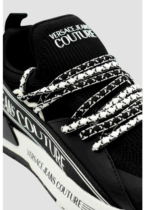 Versace Jeans Couture - VERSACE JEANS COUTURE Czarne sneakersy męskie Fondo Dynamic Dis. Sa3. Kolor: czarny