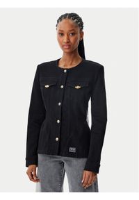 Versace Jeans Couture Kurtka jeansowa 78HAS457 Czarny Slim Fit. Kolor: czarny. Materiał: bawełna #1