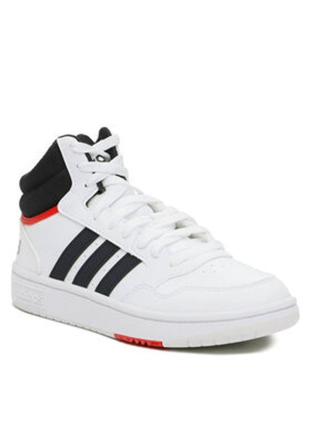 Adidas - adidas Sneakersy Hoops 3.0 Mid GY5543 Biały. Kolor: biały. Materiał: materiał
