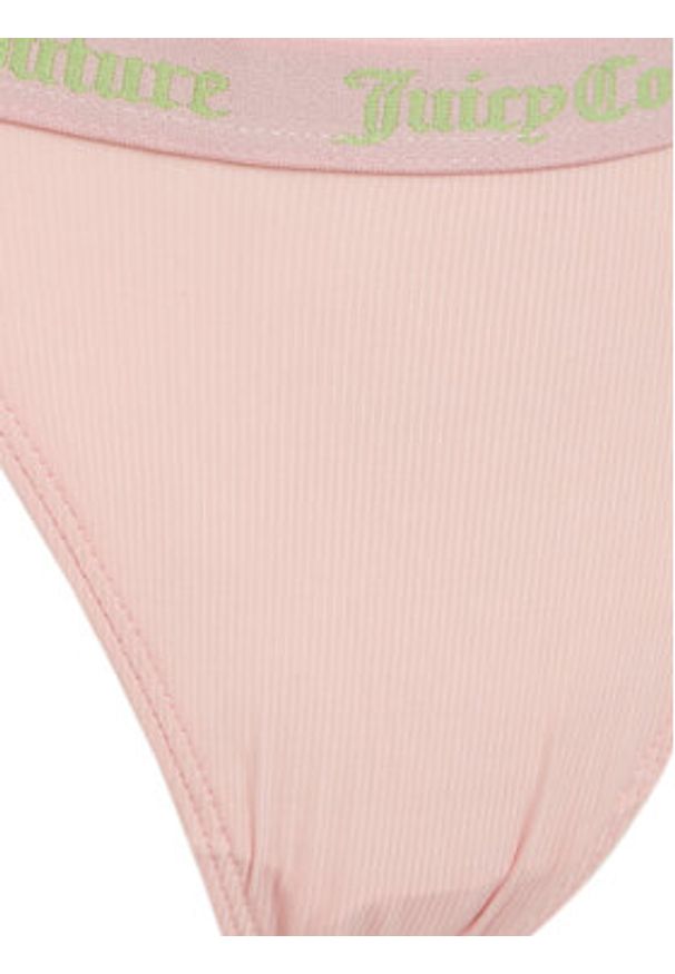 Juicy Couture Komplet 3 par stringów JCTTH125982 Kolorowy. Materiał: syntetyk. Wzór: kolorowy
