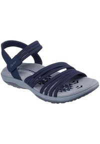 skechers - Sandały Skechers Reggae Slim - Coffee, Kobiety. Okazja: na co dzień. Kolor: niebieski. Materiał: materiał