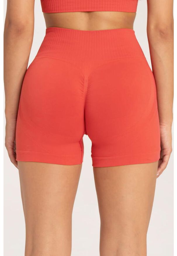 GYM GLAMOUR - Spodenki fitness damskie Gym Glamour push up 2.0. Kolor: pomarańczowy. Sport: fitness
