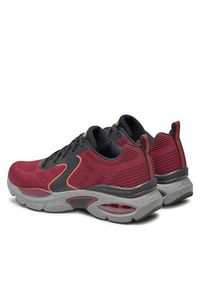 skechers - Skechers Sneakersy Ventura – Vulser 232954 BUBK Bordowy. Kolor: czerwony. Materiał: materiał #2