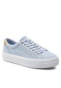 TOMMY HILFIGER - Tommy Hilfiger Sneakersy Essential Vulc Canvas Sneaker FW0FW07682 Błękitny. Kolor: niebieski #8