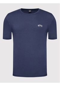 BOSS - Boss T-Shirt Tee Curved 50412363 Granatowy Regular Fit. Kolor: niebieski. Materiał: bawełna #5