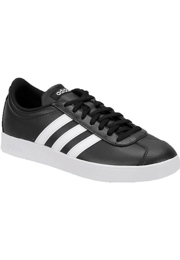 Adidas - Buty adidas Vl Court 2.0 M B43814 czarne. Okazja: na co dzień. Zapięcie: sznurówki. Kolor: czarny. Materiał: syntetyk, materiał
