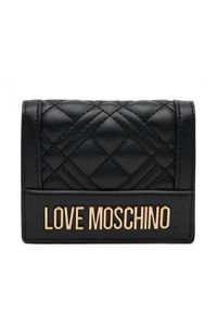 Love Moschino - LOVE MOSCHINO Mały Portfel Damski JC5601PP1MLA0000 Czarny. Kolor: czarny. Materiał: skóra